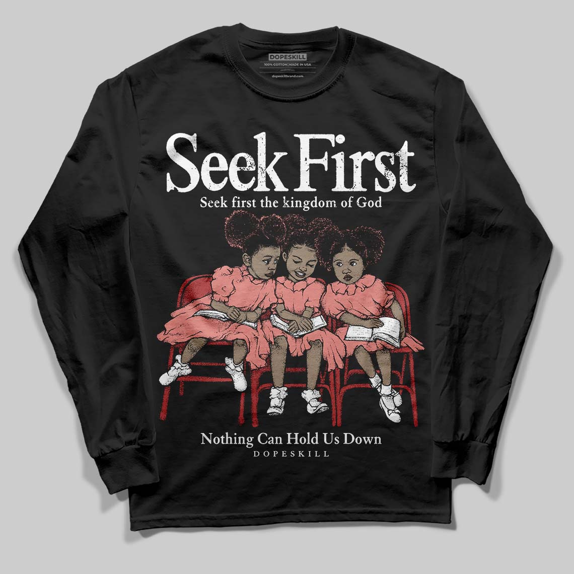 Dune Red 13s superstreetwear Long Sleeve T-Shirt New Seek First Graphic