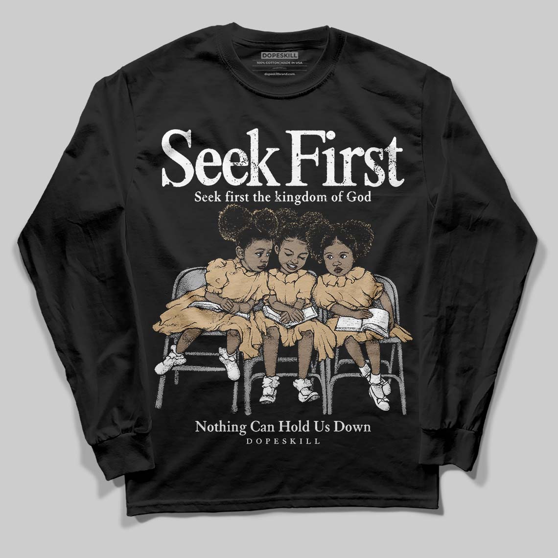 TAN Collection superstreetwear Long Sleeve T-Shirt New Seek First Graphic