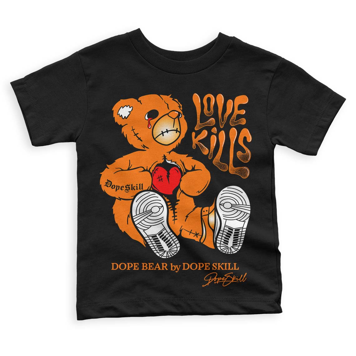 Dunk Low Magma Orange superstreetwear Toddler Kids T-shirt Love Kills Graphic