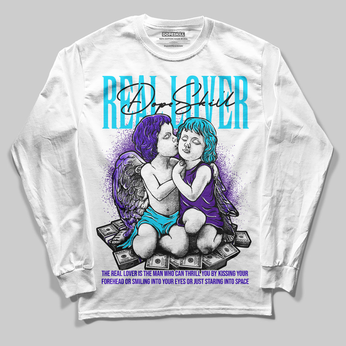 Aqua 6s superstreetwear Long Sleeve T-Shirt Real Lover Graphic