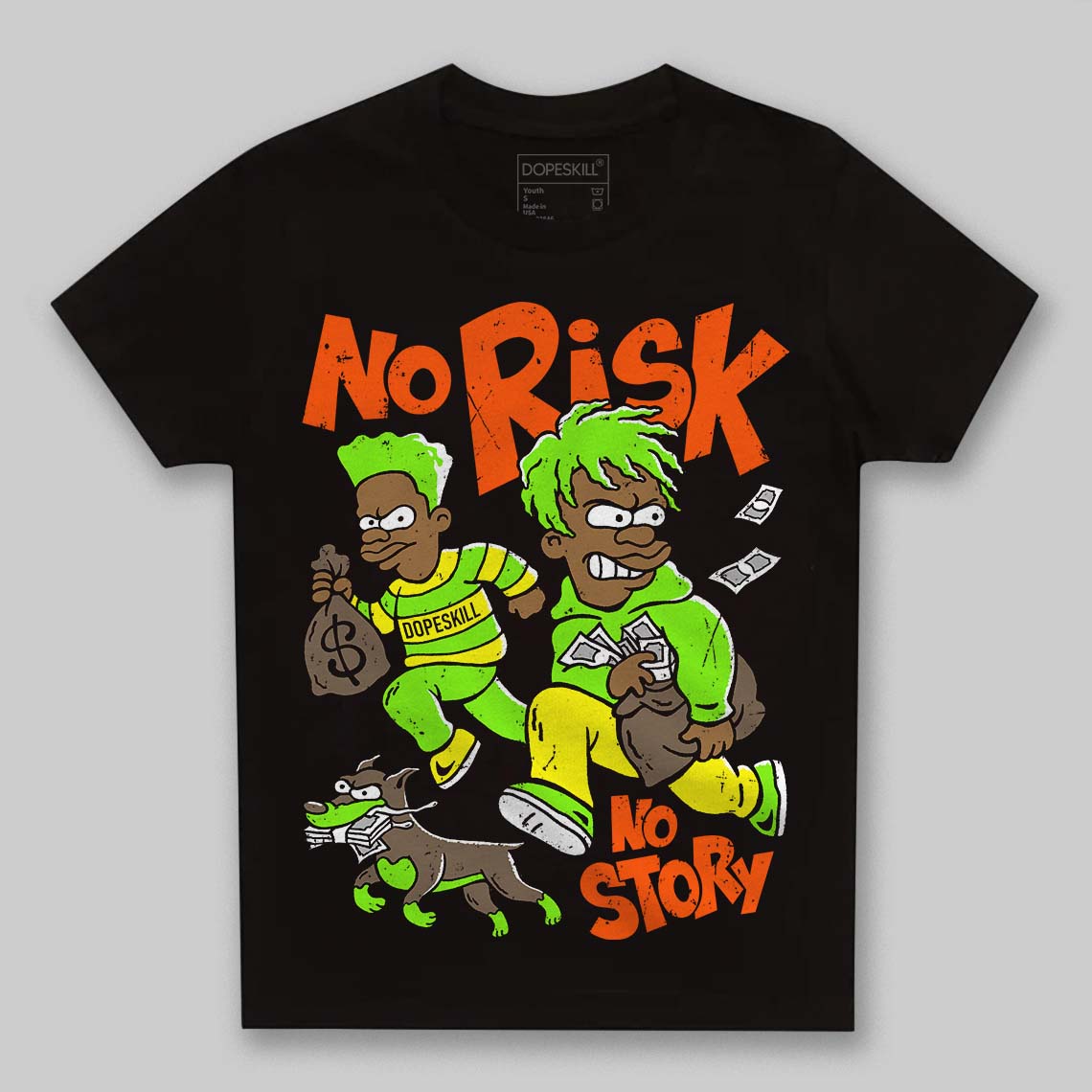 Neon Green Collection superstreetwear Toddler Kids T-shirt No Risk No Story Graphic