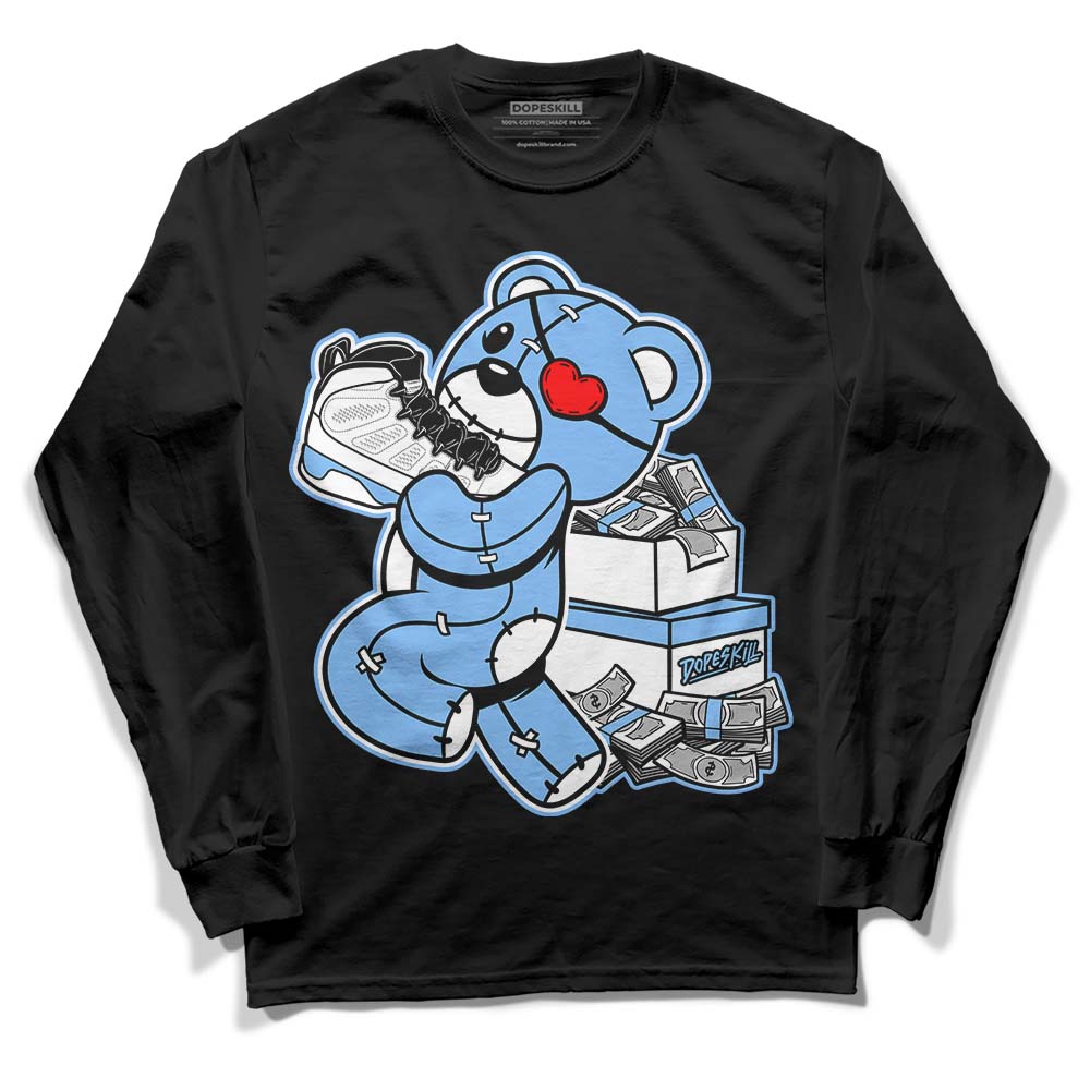 Powder Blue 9s superstreetwear Long Sleeve T-Shirt Bear Steals Sneaker Graphic
