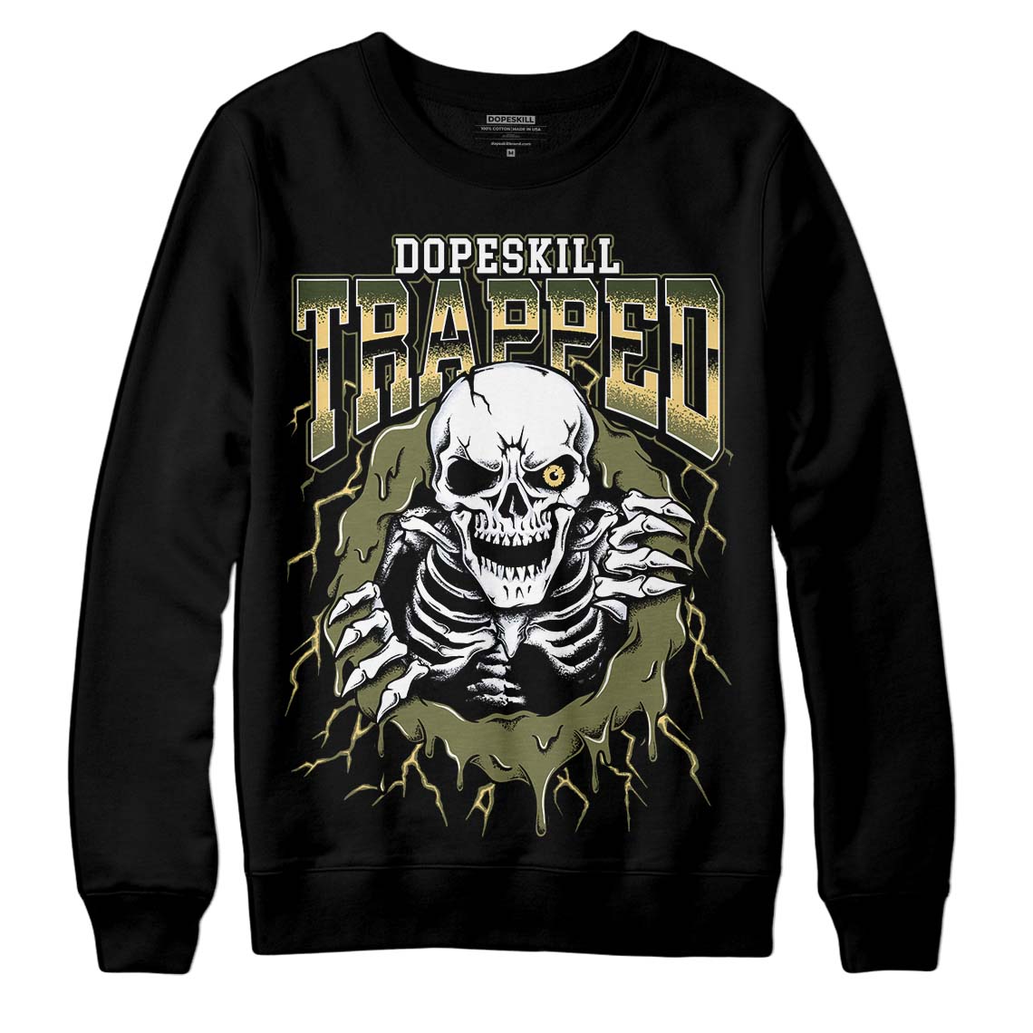 Craft Olive 4s superstreetwear Sweatshirt Trapped Halloween Graphic
