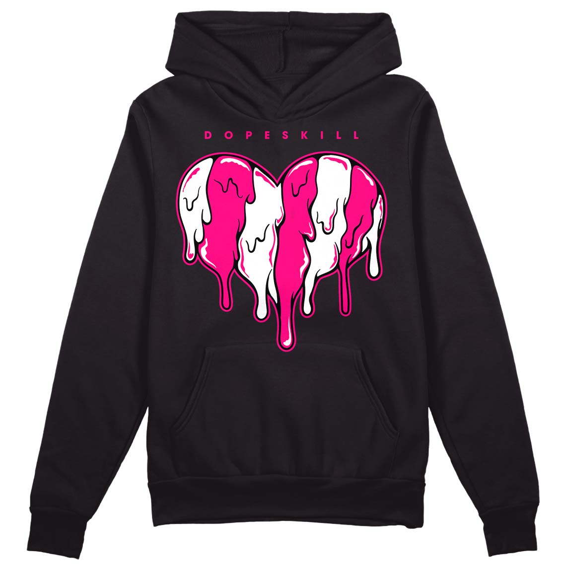 Fierce Pink 1s superstreetwear Hoodie Sweatshirt Slime Drip Heart Graphic