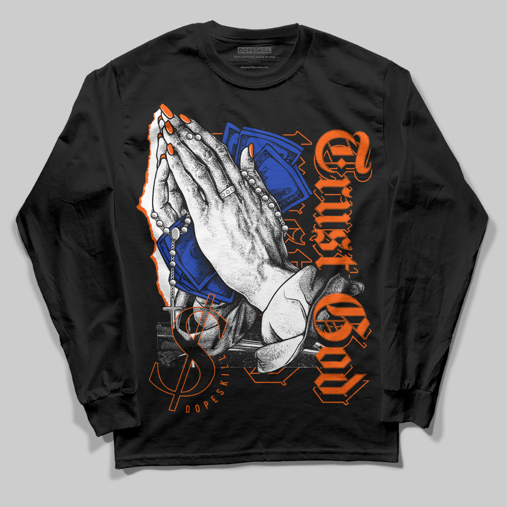 Dunk Low Futura Orange Blaze superstreetwear Long Sleeve T-Shirt Trust God Graphic