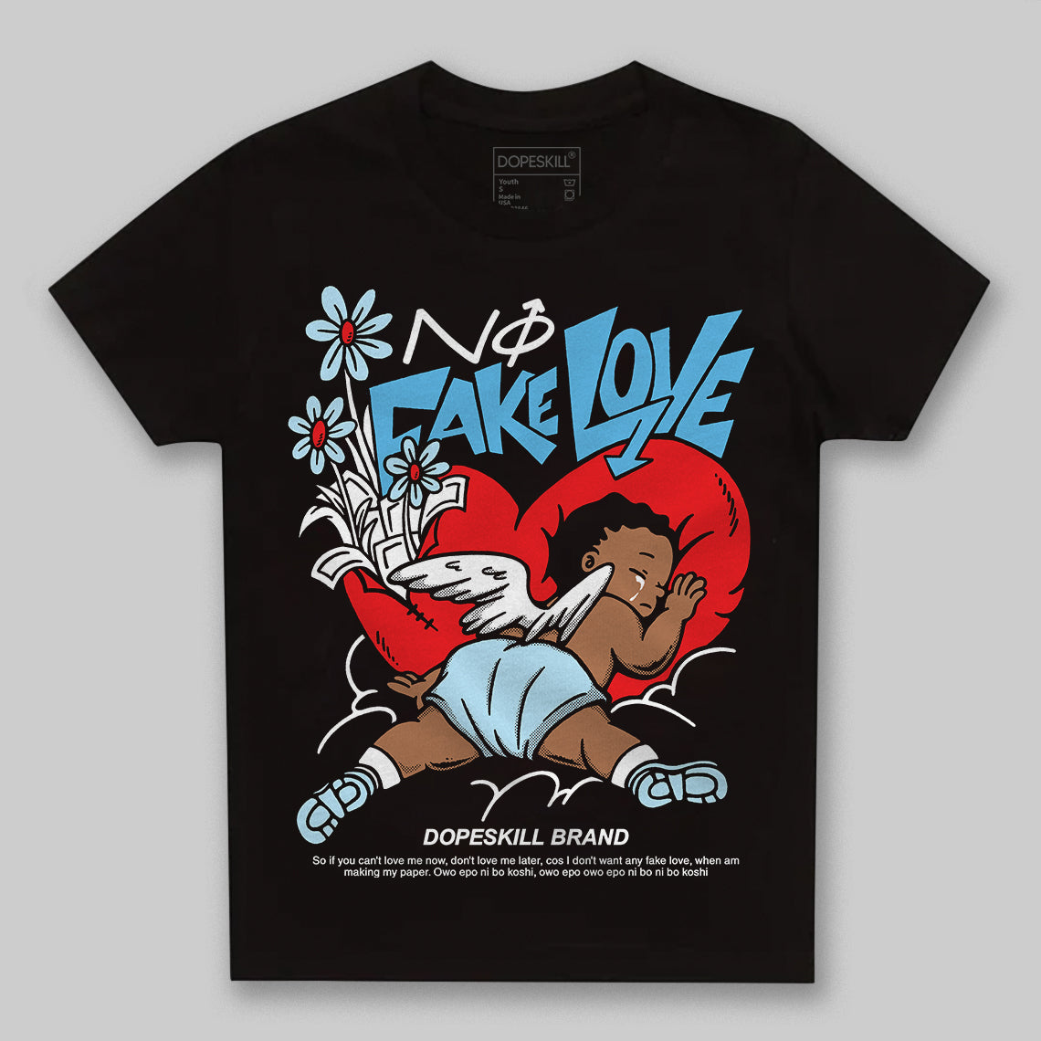 Legend Blue 11s superstreetwear Toddler Kids T-shirt No Fake Love Graphic