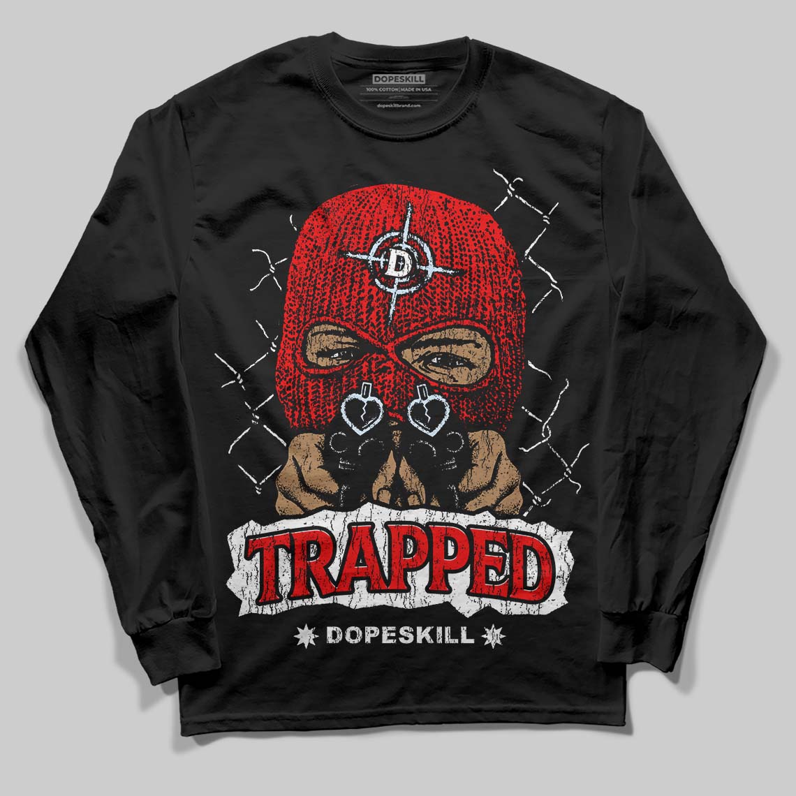 Cherry 11s superstreetwear Long Sleeve T-Shirt New Trapped Graphic