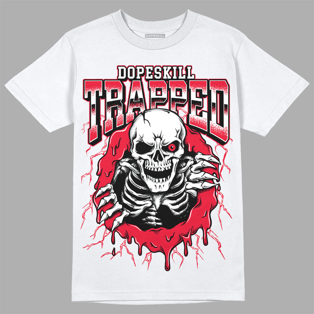 Red Black White superstreetwear T-Shirt Trapped Halloween Graphic