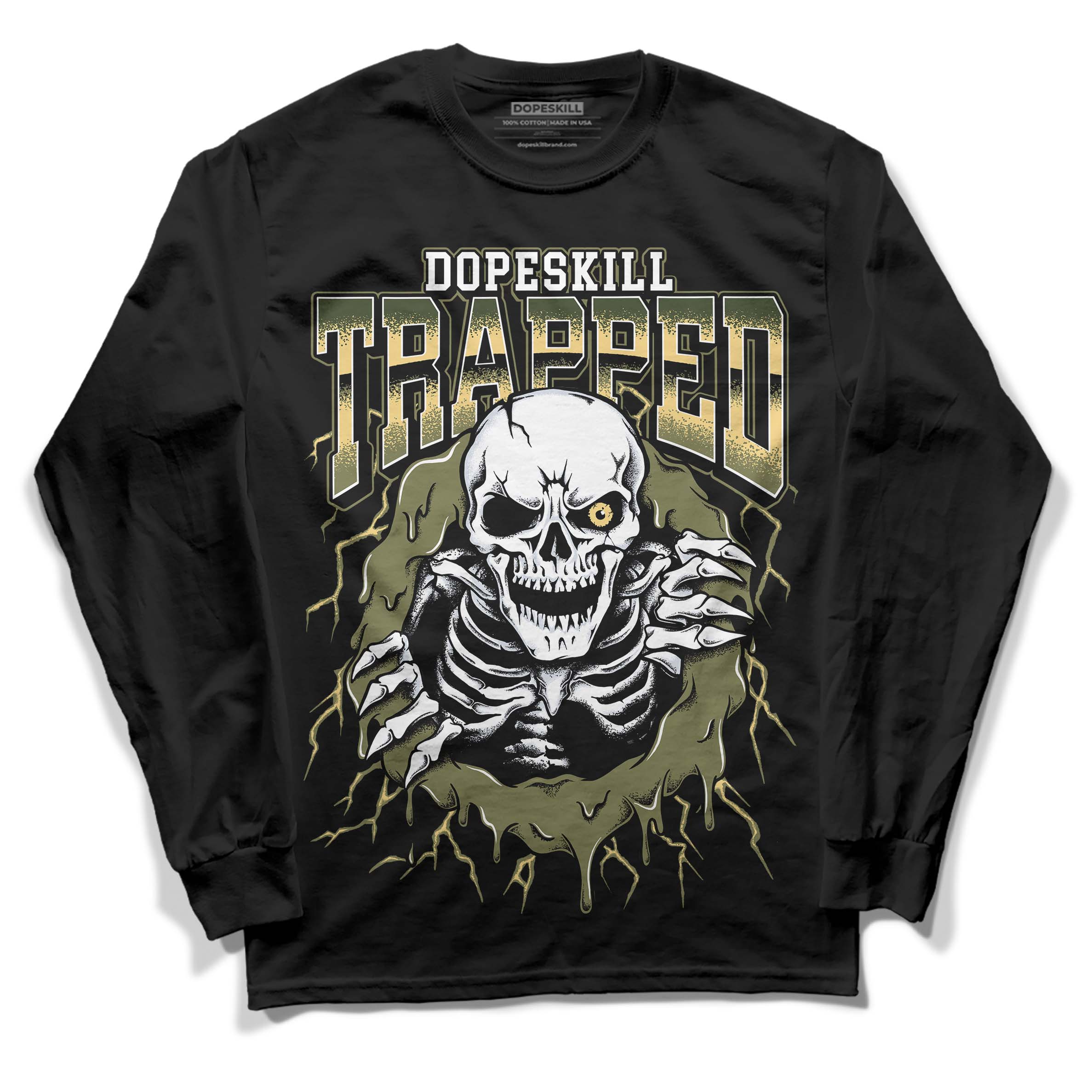 Craft Olive 4s superstreetwear Long Sleeve T-Shirt Trapped Halloween Graphic