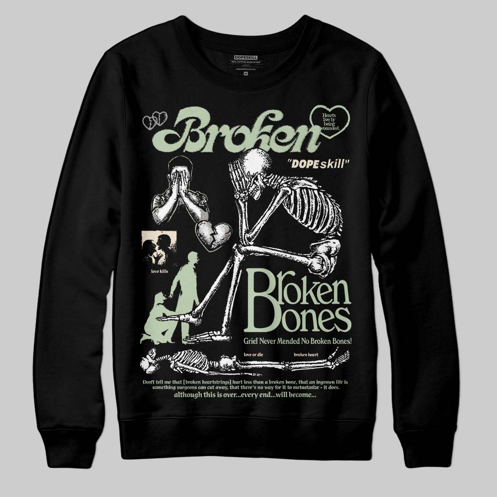 Seafoam 4s 2025 superstreetwear Sweatshirt Broken Bones Graphic