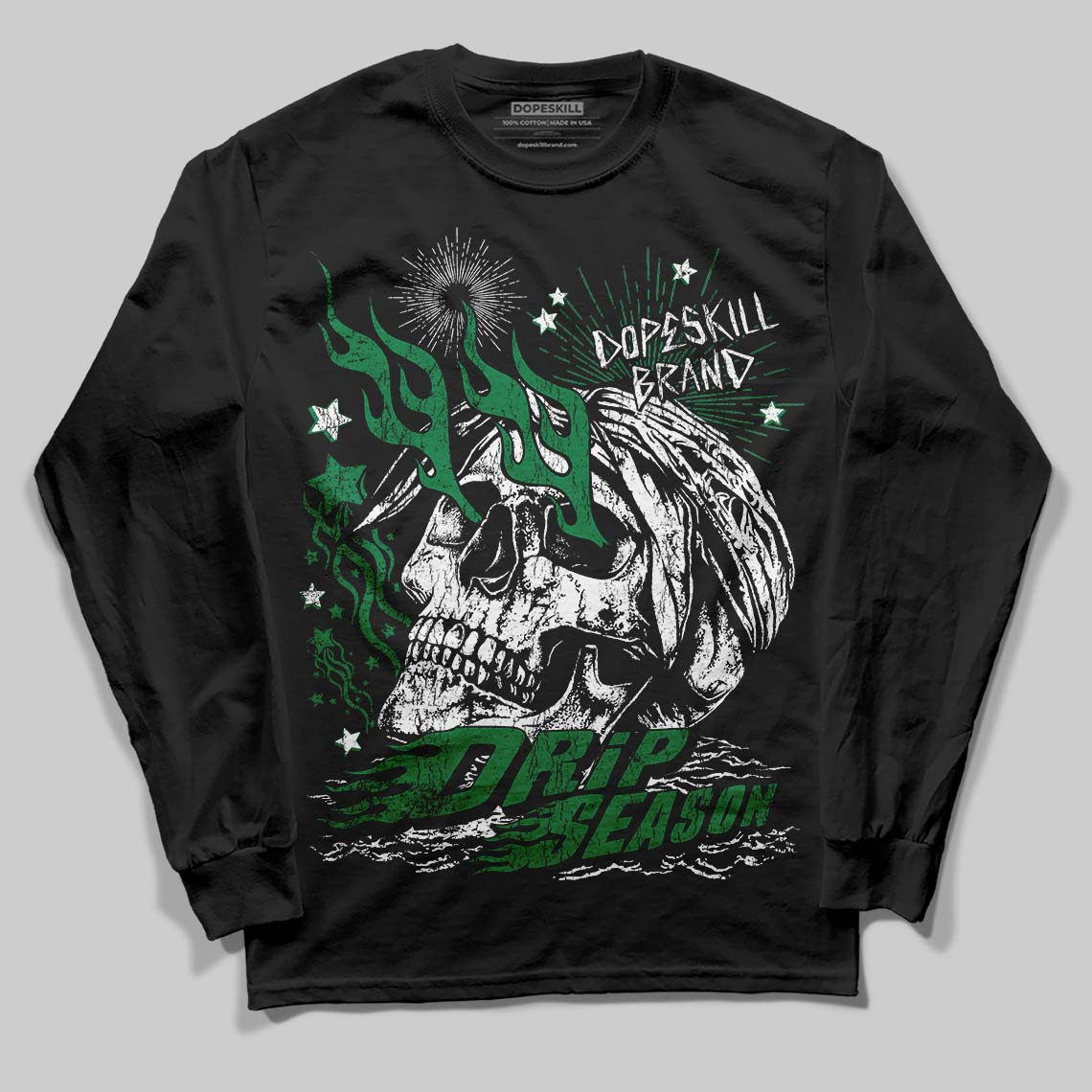 Green Collection superstreetwear Long Sleeve T-Shirt Drip Season Graphic