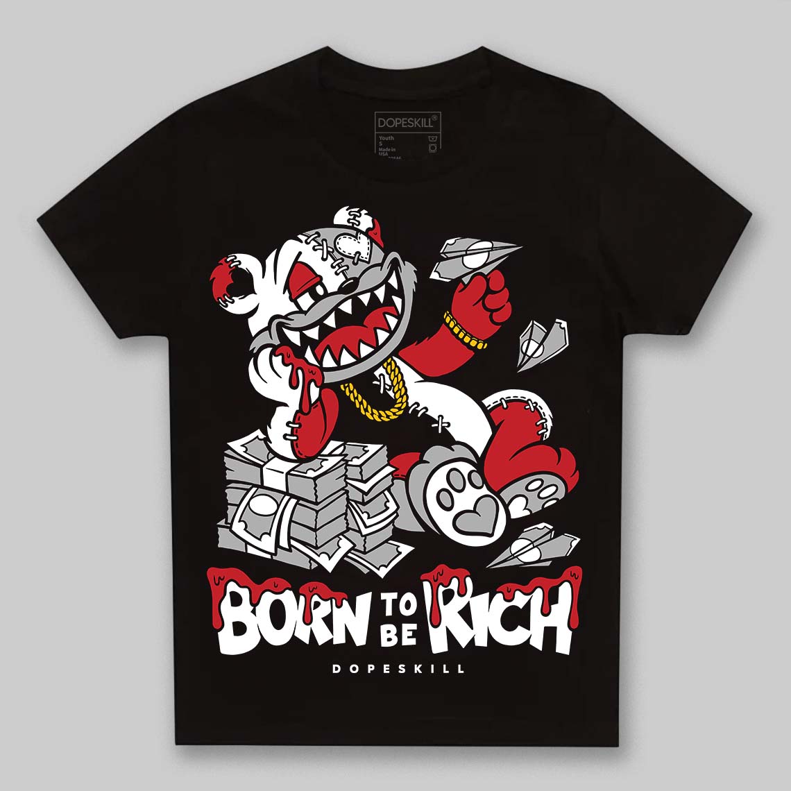 Bred 11s superstreetwear Toddler Kids T-shirt Born To Be Rich Graphic