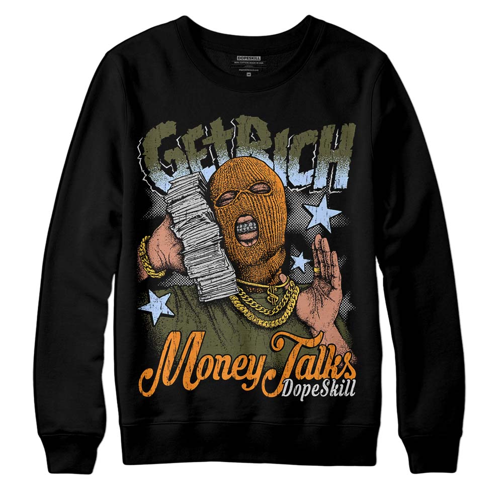 Olive 5s superstreetwear Sweatshirt Get Rich Graphic