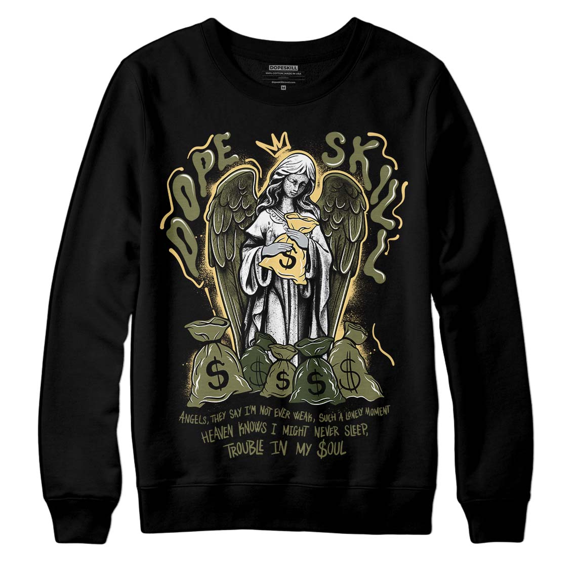 Craft Olive 4s superstreetwear Sweatshirt Angels Graphic