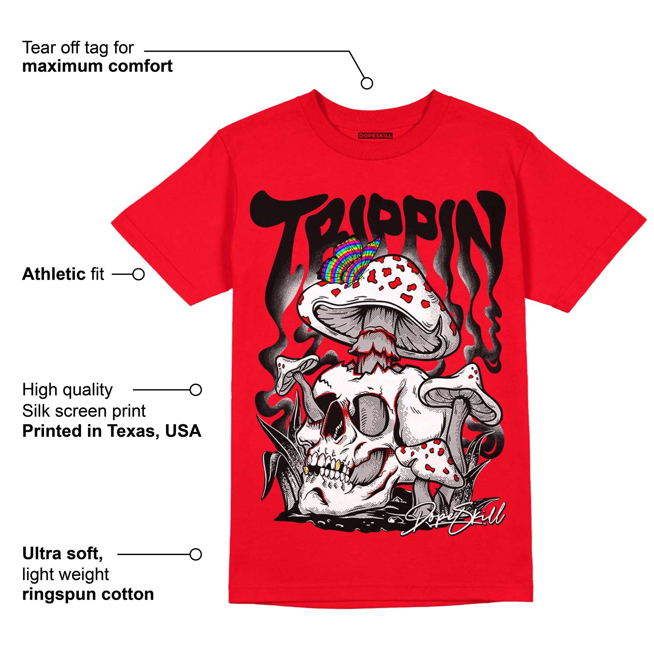 Red Thunder 4s superstreetwear Red T-shirt Trippin Graphic
