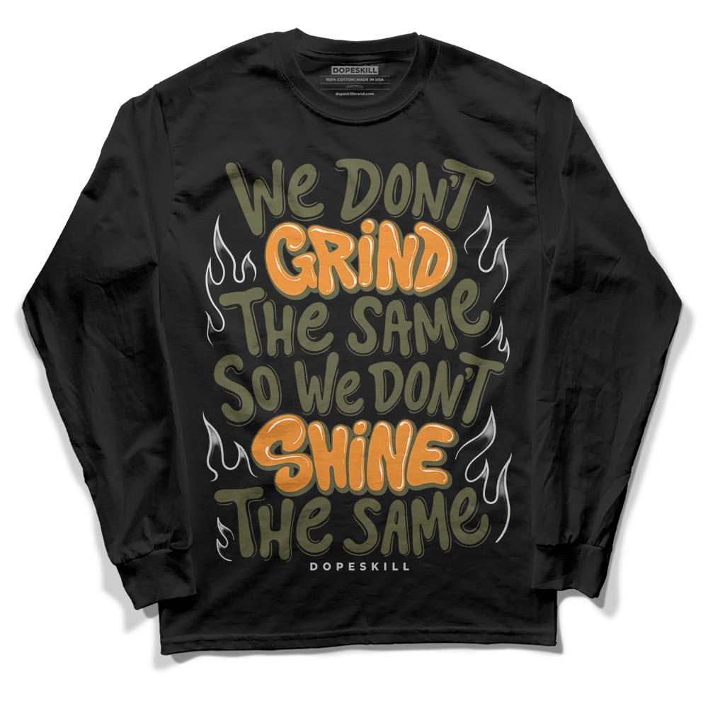 Olive 5s superstreetwear Long Sleeve T-Shirt Grind Shine Graphic