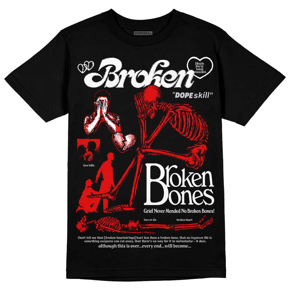 Red Cement 4S superstreetwear T-Shirt Broken Bones Graphic