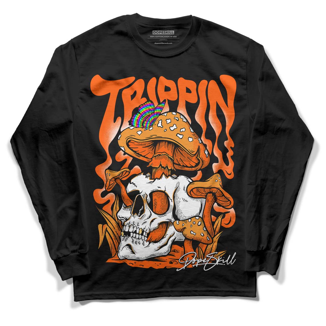 Brilliant Orange 12s superstreetwear Long Sleeve T-Shirt Trippin Graphic