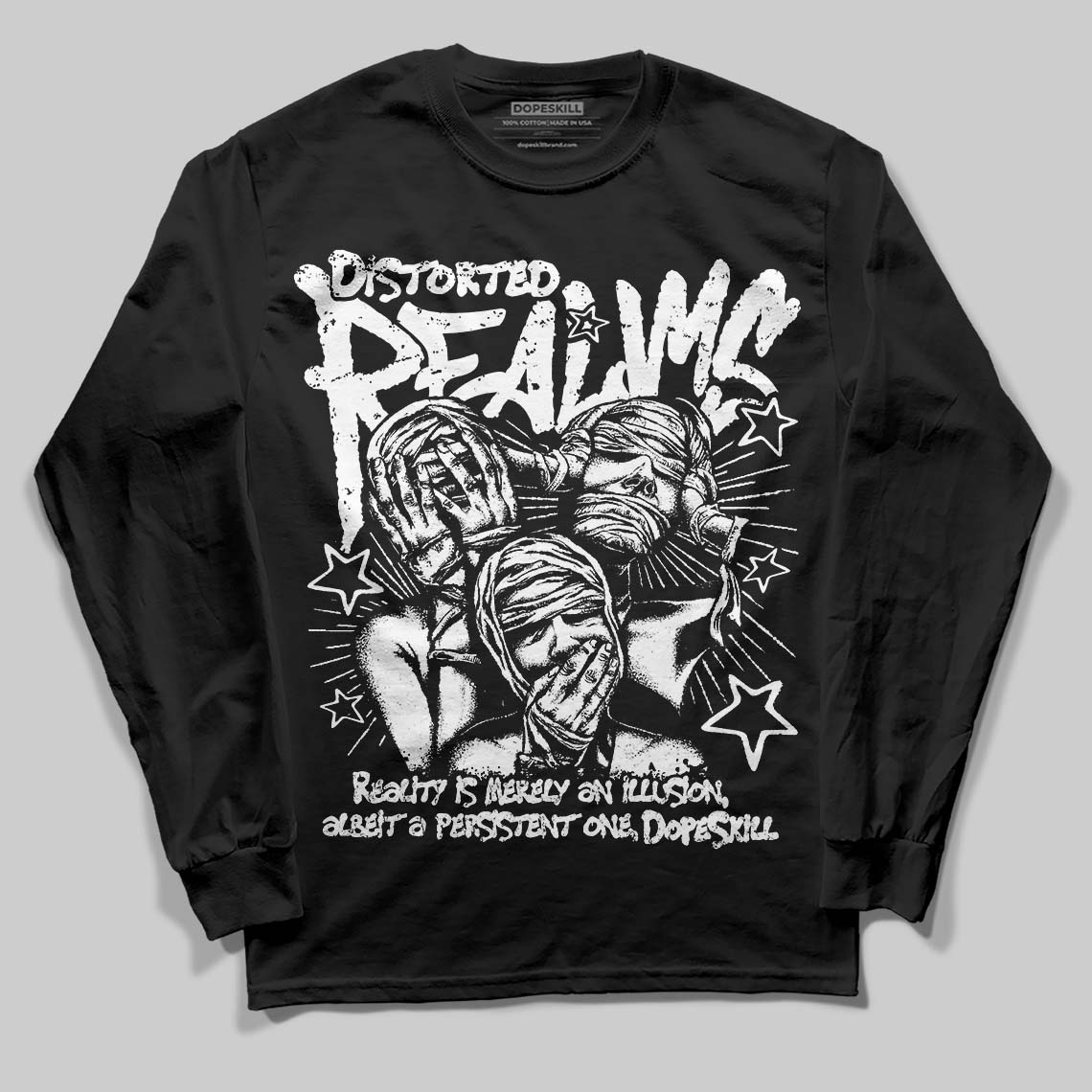 Dunk Panda White Black superstreetwear Long Sleeve T-Shirt Distorted Realms Graphic