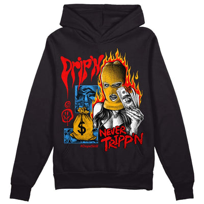 Red Collection DopeSkill Hoodie Sweatshirt Drip'n Never Tripp'n Graphic
