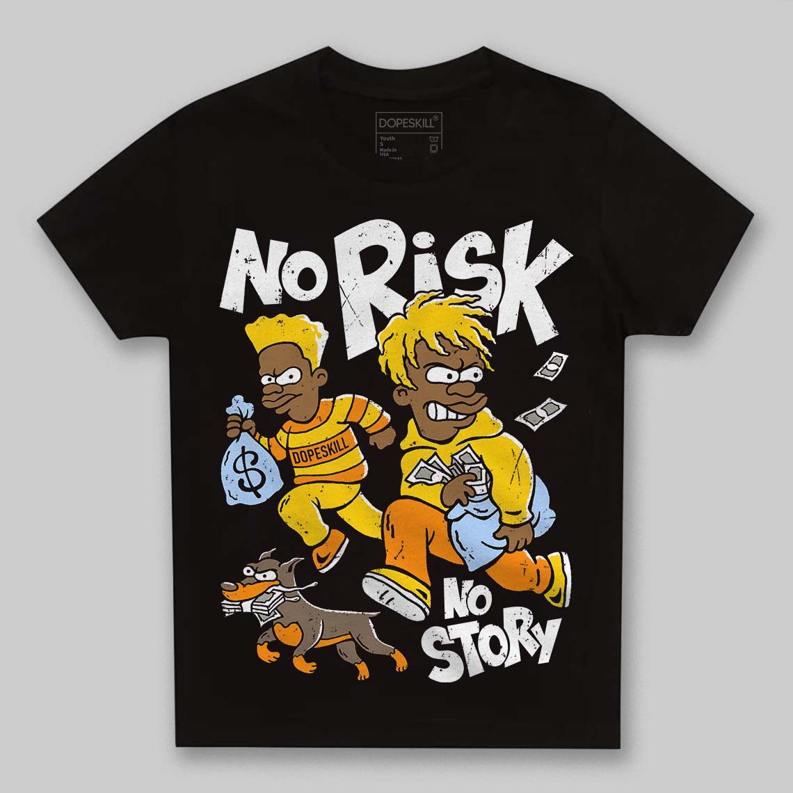 Yellow Ochre 6s superstreetwear Toddler Kids T-shirt No Risk No Story Graphic