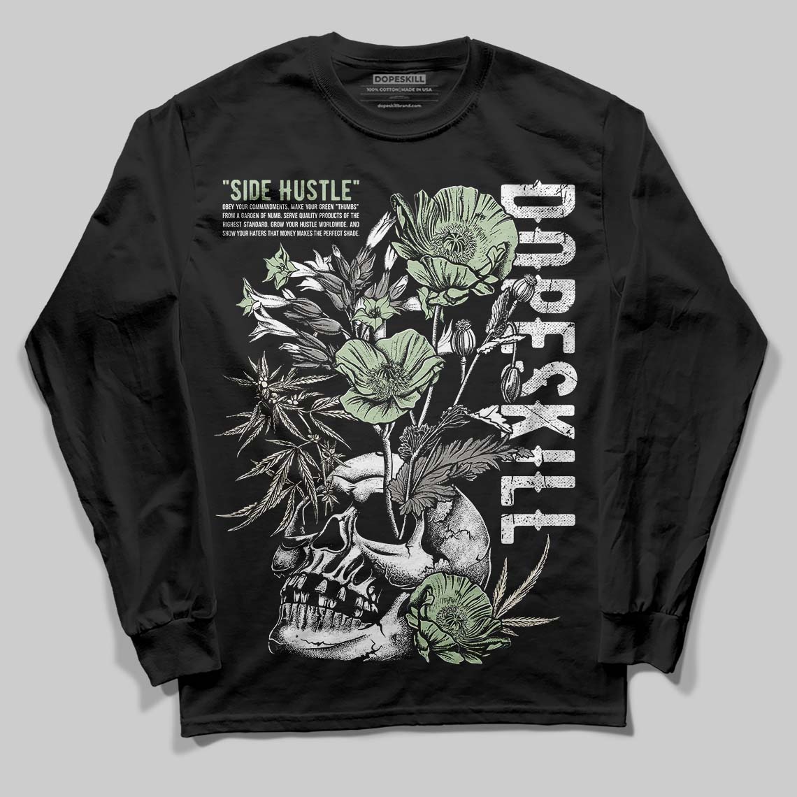 Seafoam 4s 2025 superstreetwear Long Sleeve T-Shirt Side Hustle Graphic