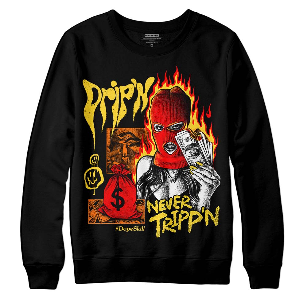 Black Tour Yellow AJ 4 Thunder superstreetwear Sweatshirt Drip'n Never Tripp'n Graphic