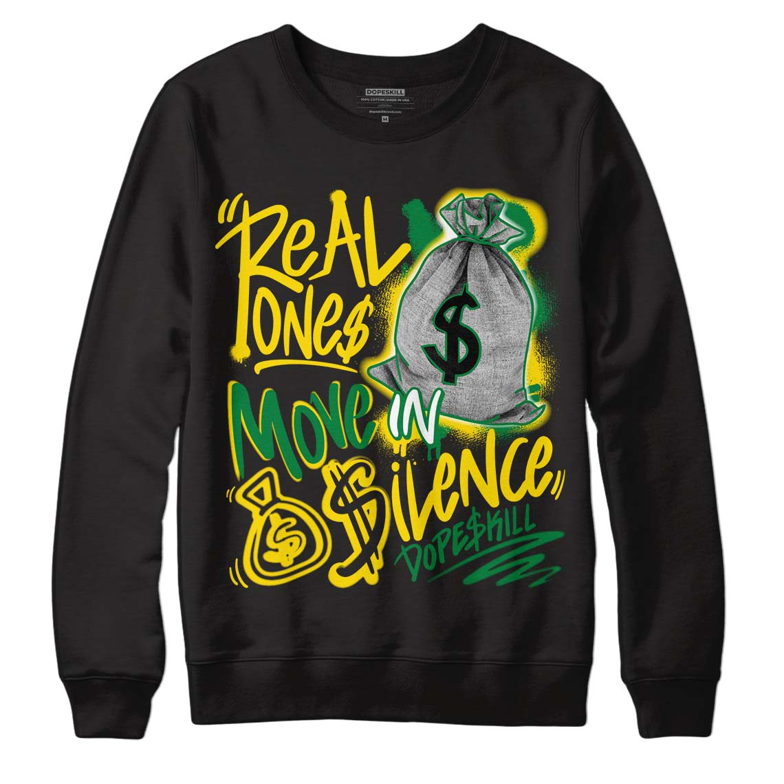 Dunk Low Reverse Brazil superstreetwear Sweatshirt Real Ones Move In Silence Graphic