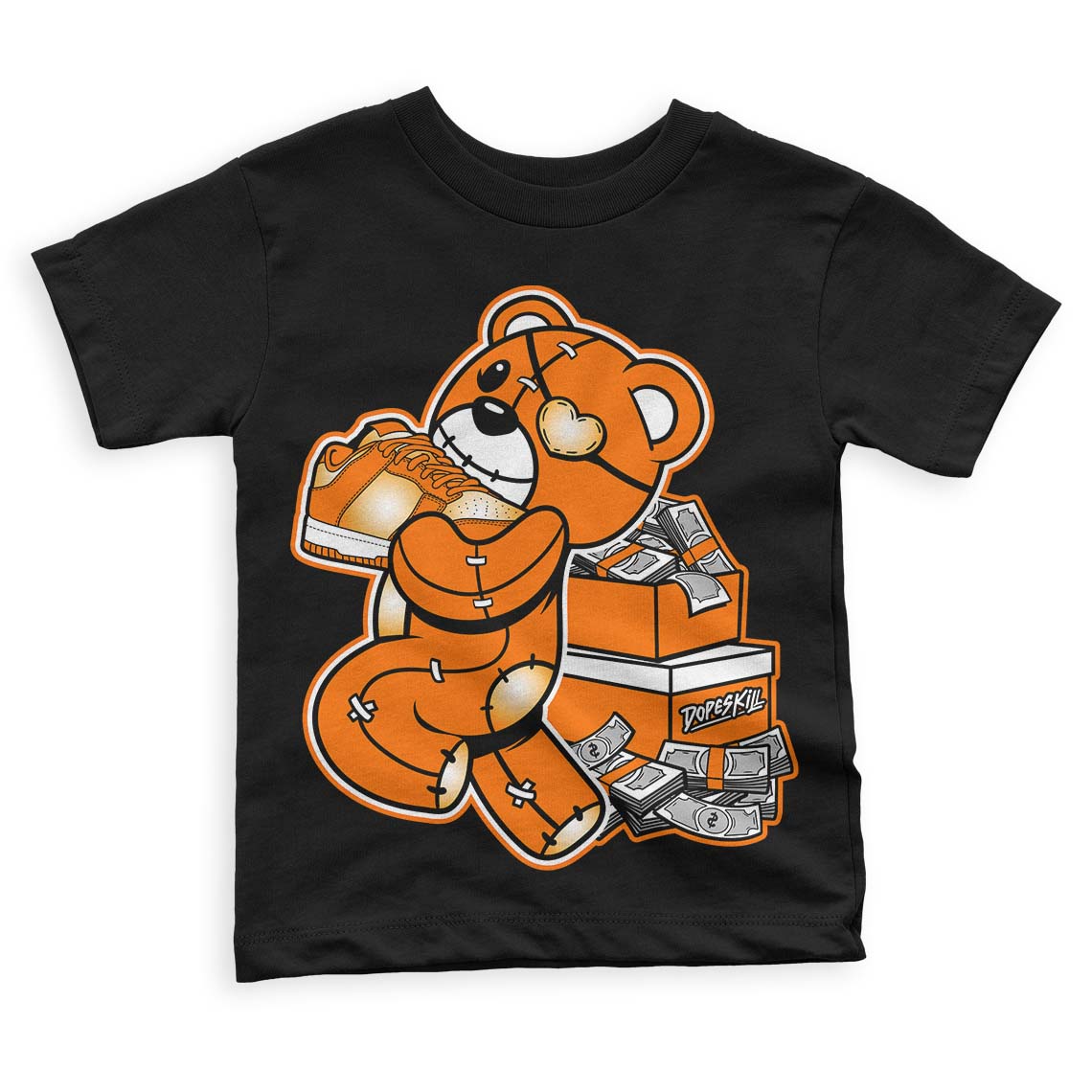 Dunk Low Magma Orange superstreetwear Toddler Kids T-shirt Bear Steals Sneaker Graphic