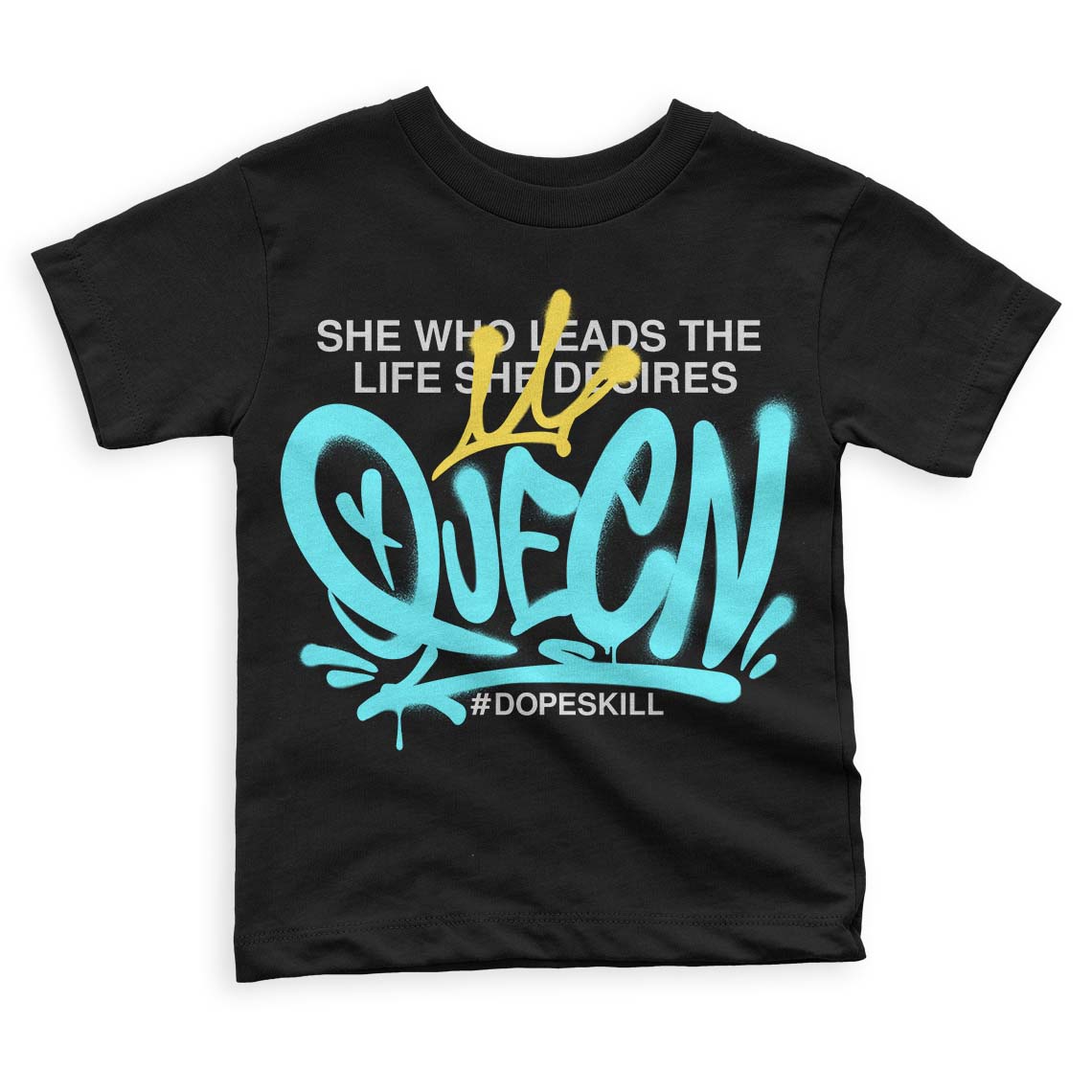 Aqua 5s superstreetwear Toddler Kids T-shirt Queen Graphic
