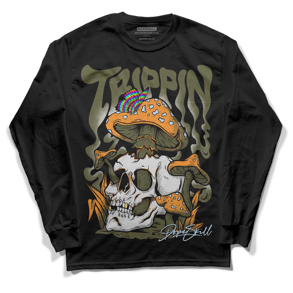 Olive 5s superstreetwear Long Sleeve T-Shirt Trippin Graphic