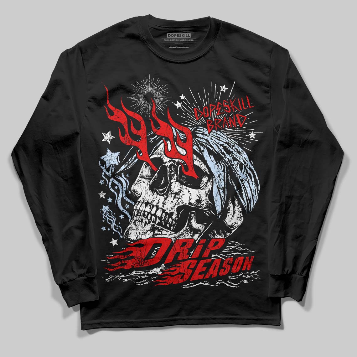 Cherry 11s superstreetwear Long Sleeve T-Shirt Drip Season Graphic
