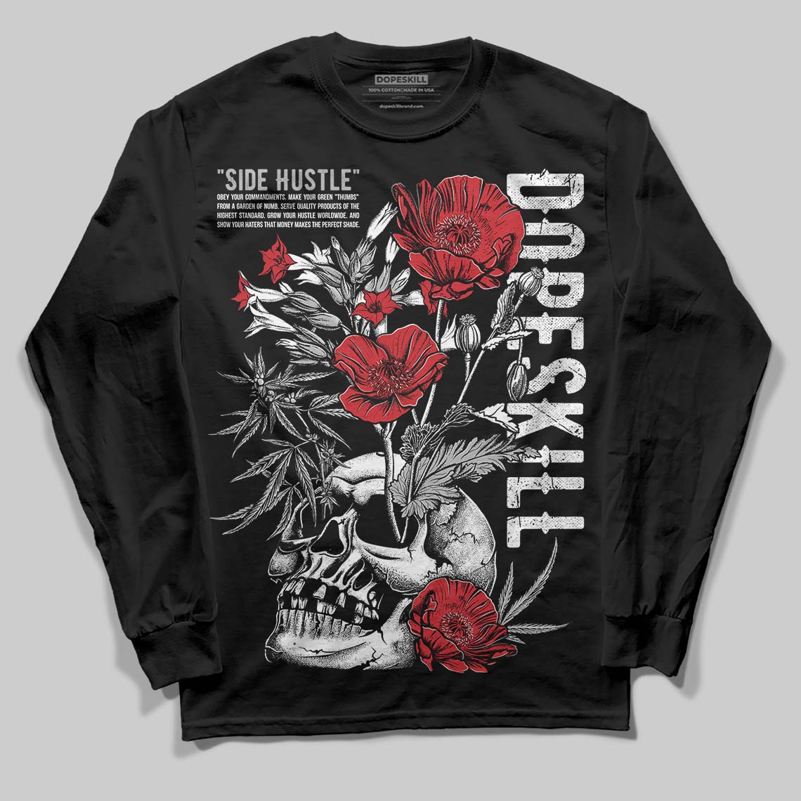 White Cement 4s superstreetwear Long Sleeve T-Shirt Side Hustle Graphic