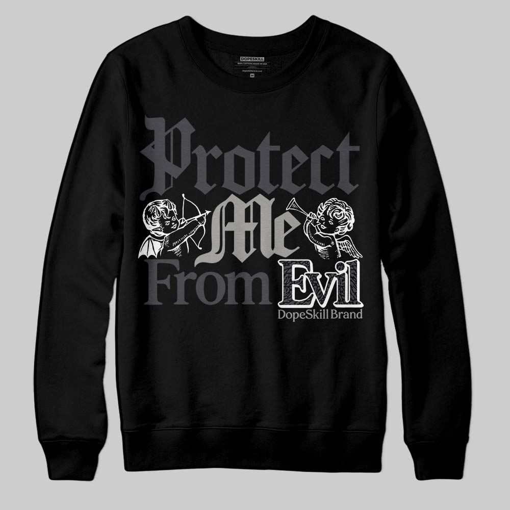 Black Cat 3s superstreetwear Sweatshirt Protect Me From Evil Graphic