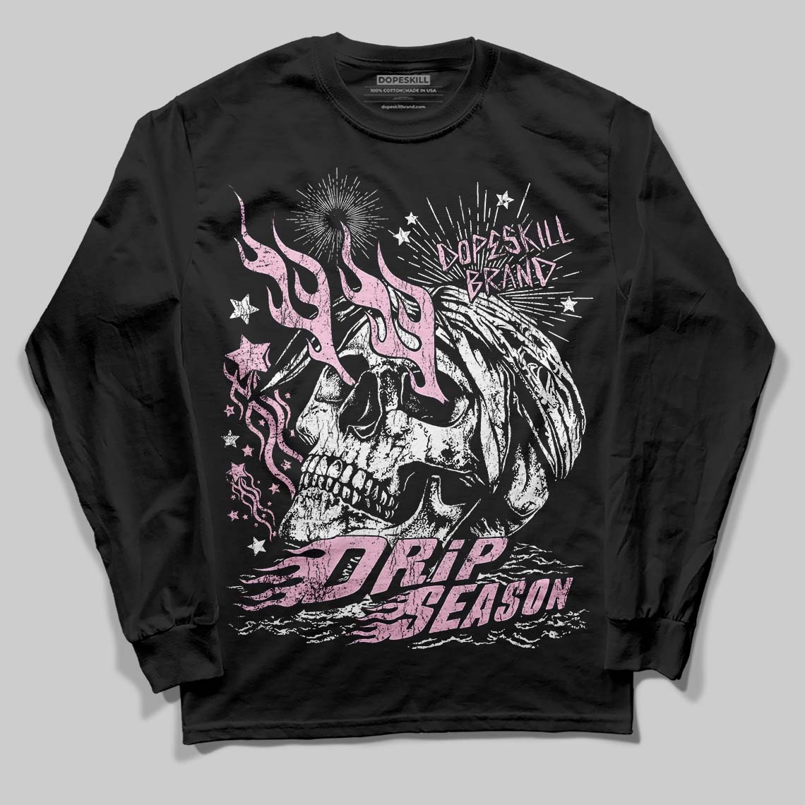 Pink Collection superstreetwear Long Sleeve T-Shirt Drip Season Graphic