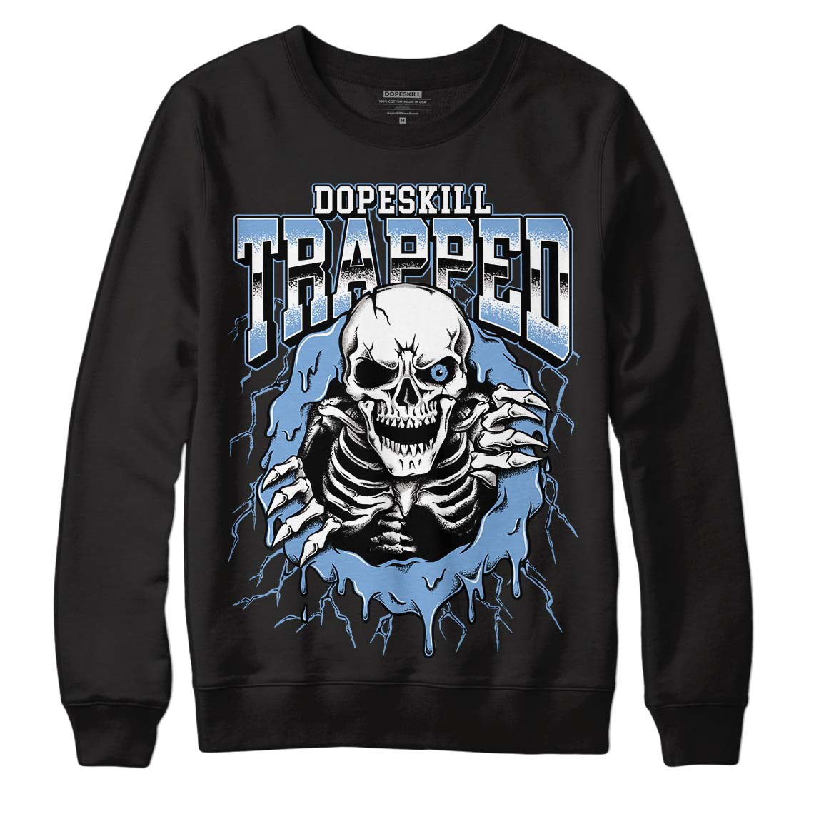 University Blue 5s superstreetwear Sweatshirt Trapped Halloween Graphic