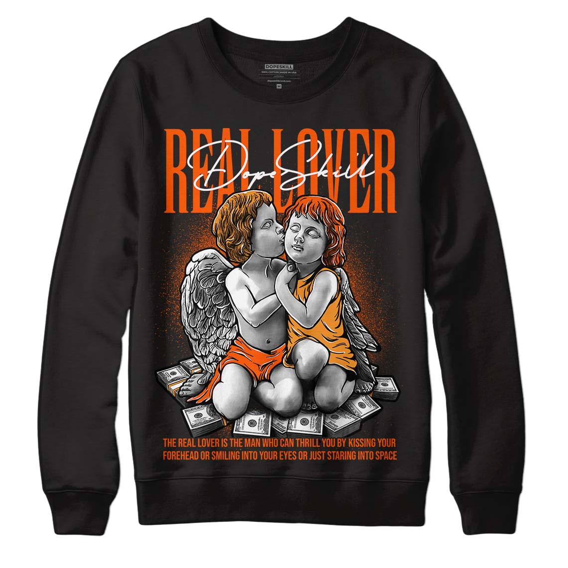 Brilliant Orange 12s superstreetwear Sweatshirt Real Lover Graphic