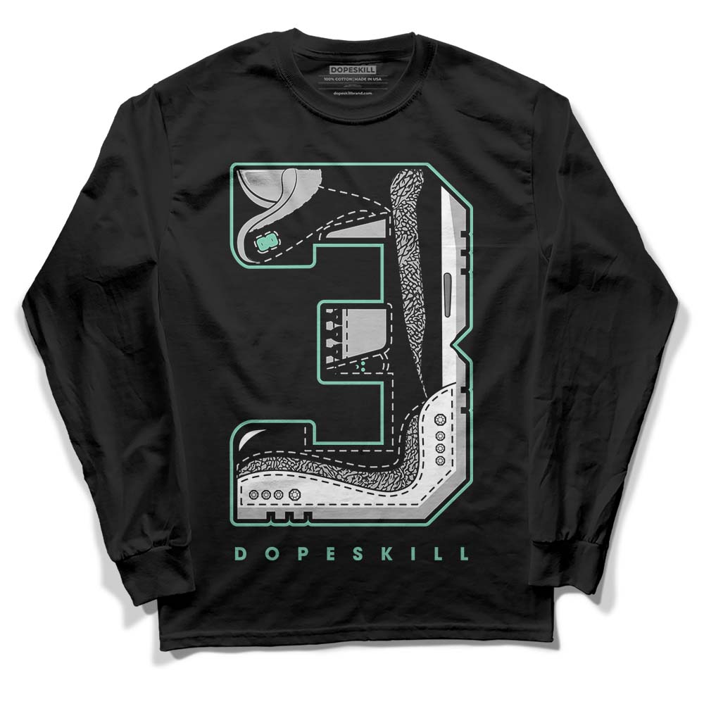 Green Glow 3s superstreetwear Long Sleeve T-Shirt No.3 Graphic