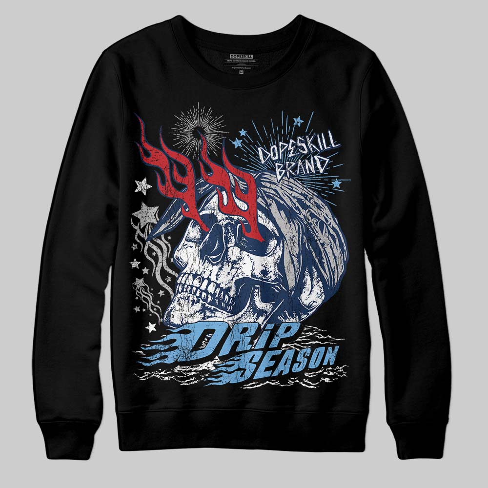 Summit White Navy 4s superstreetwear Sweatshirt Drip Season Graphic