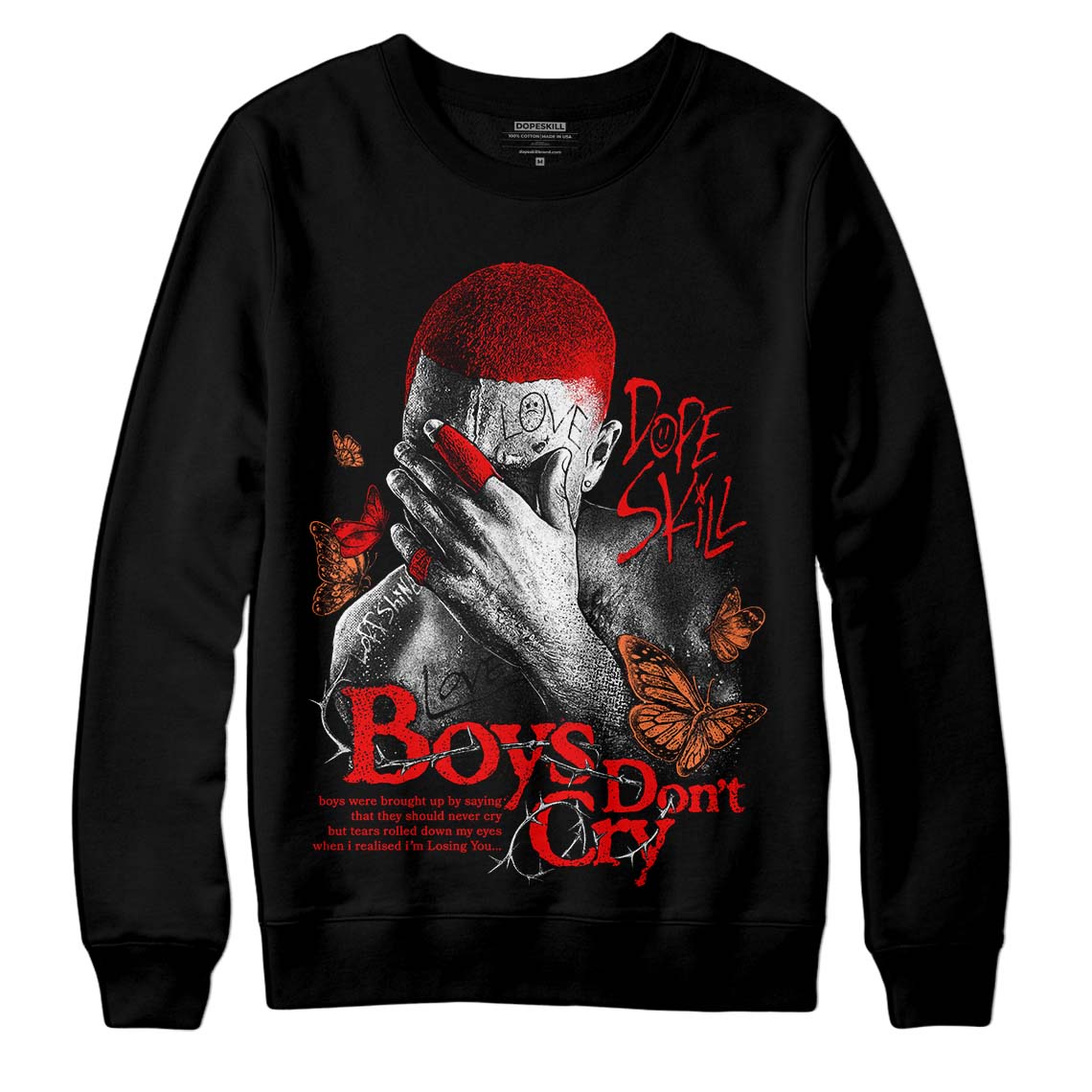 Cherry 12s superstreetwear Sweatshirt Boys Don't Cry Graphic