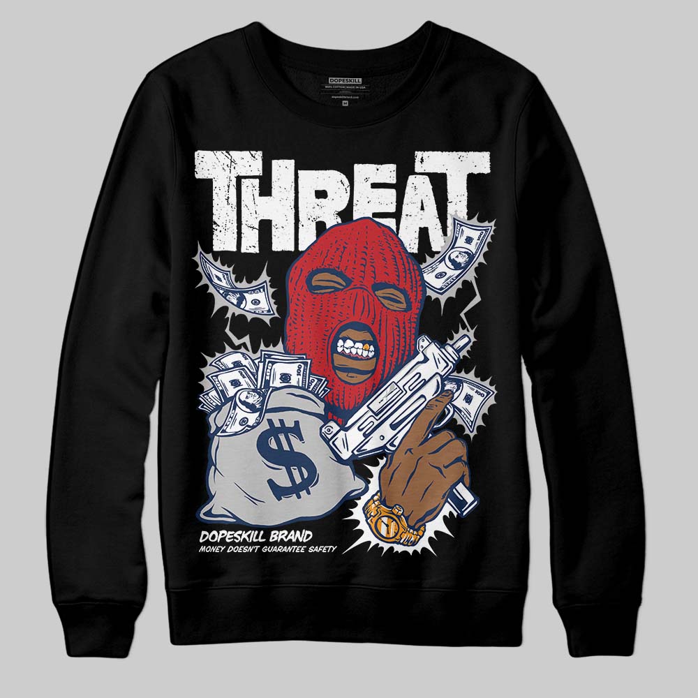 Summit White Navy 4s superstreetwear Sweatshirt Under Threat Graphic