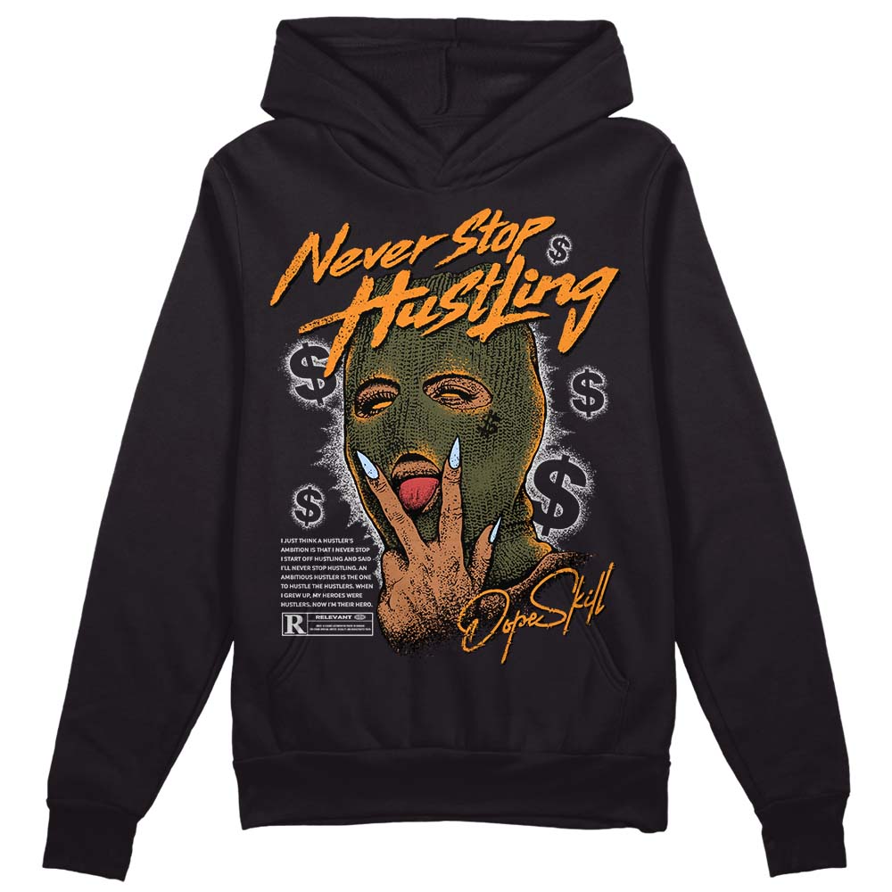 Olive 5s superstreetwear Hoodie Sweatshirt Never Stop Hustling Graphic