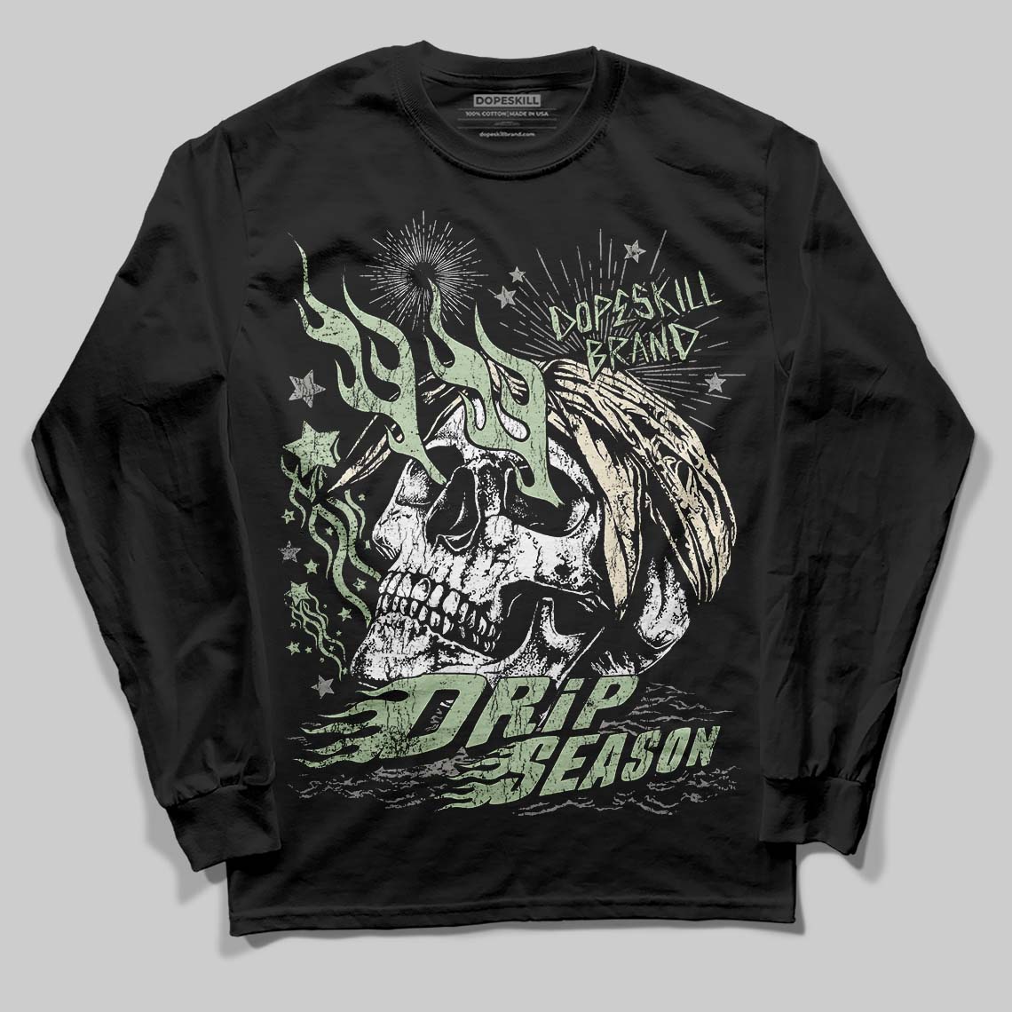 Seafoam 4s 2025 superstreetwear Long Sleeve T-Shirt Drip Season Graphic