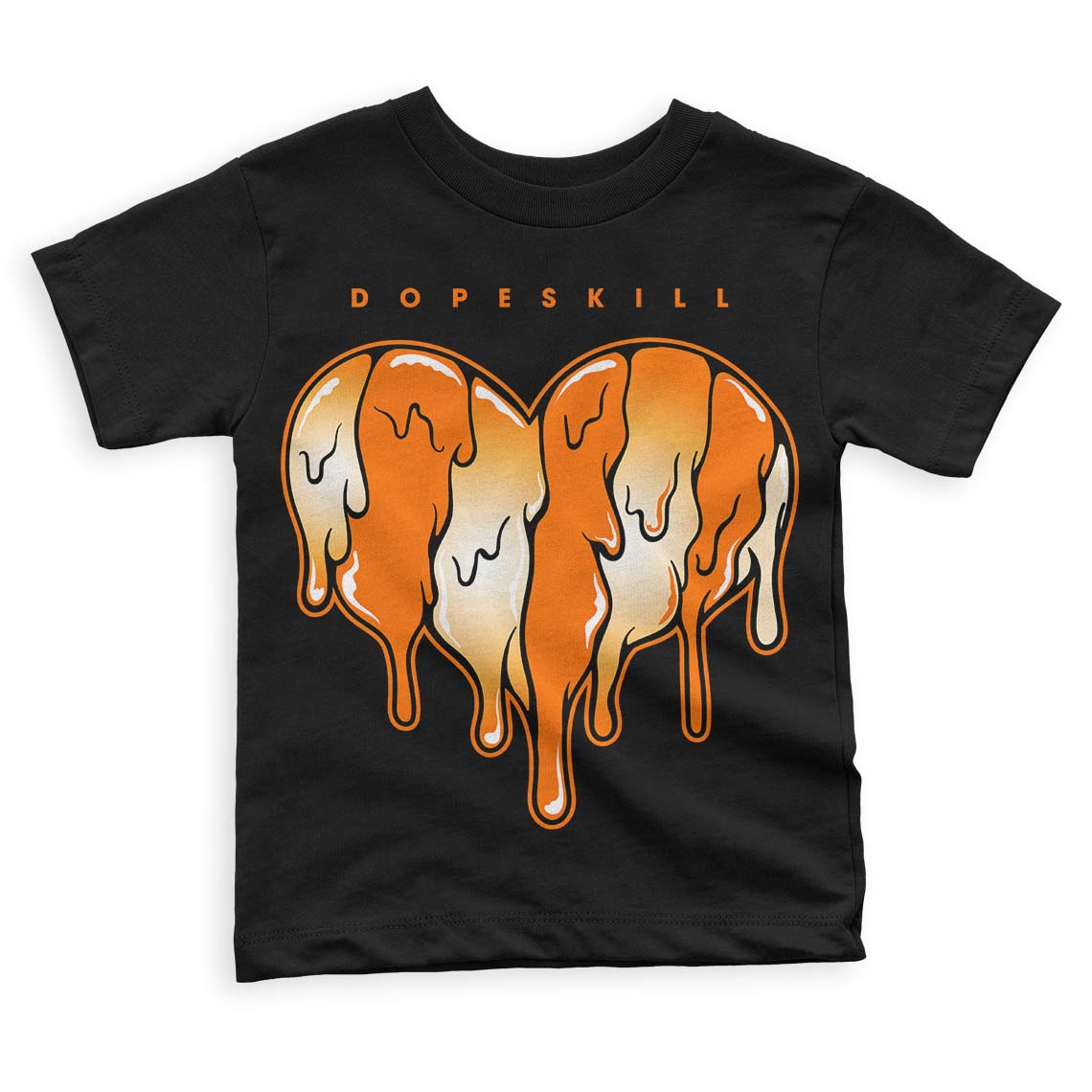 Dunk Low Magma Orange superstreetwear Toddler Kids T-shirt Slime Drip Heart Graphic