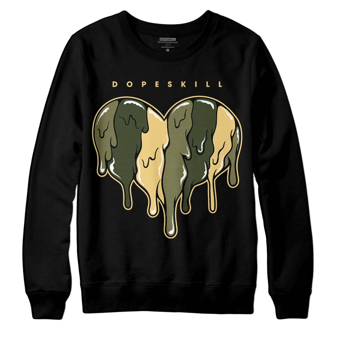 Craft Olive 4s superstreetwear Sweatshirt Slime Drip Heart Graphic