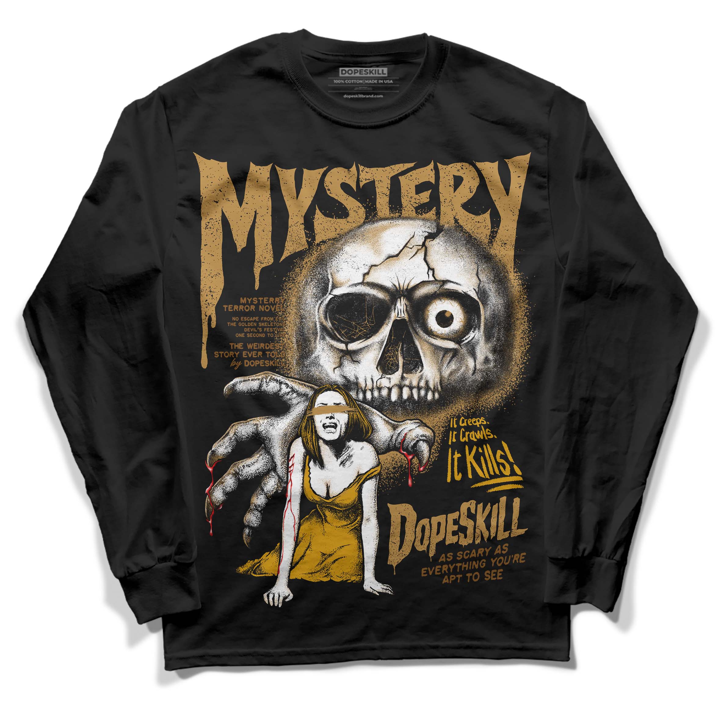 Wheat 13s superstreetwear Long Sleeve T-Shirt Mystery Ghostly Grasp Graphic