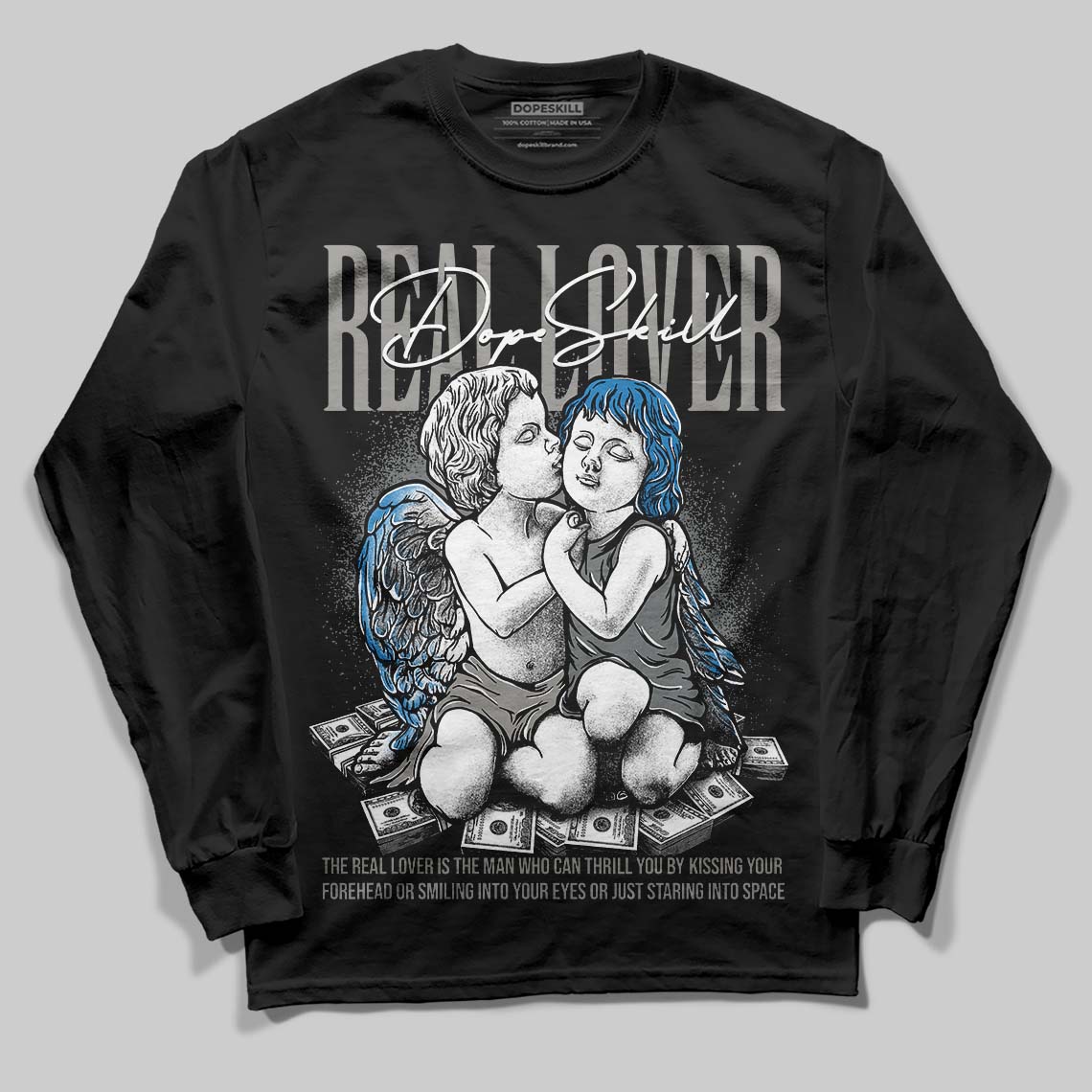 Cool Grey 9s superstreetwear Long Sleeve T-Shirt Real Lover Graphic