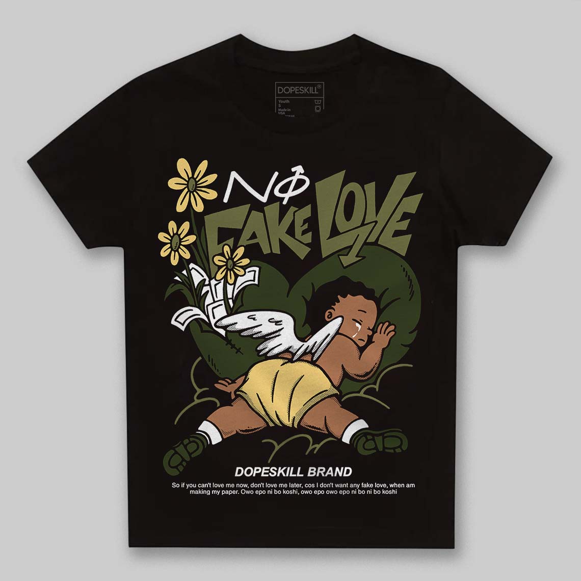 Craft Olive 4s superstreetwear Toddler Kids T-shirt No Fake Love Graphic