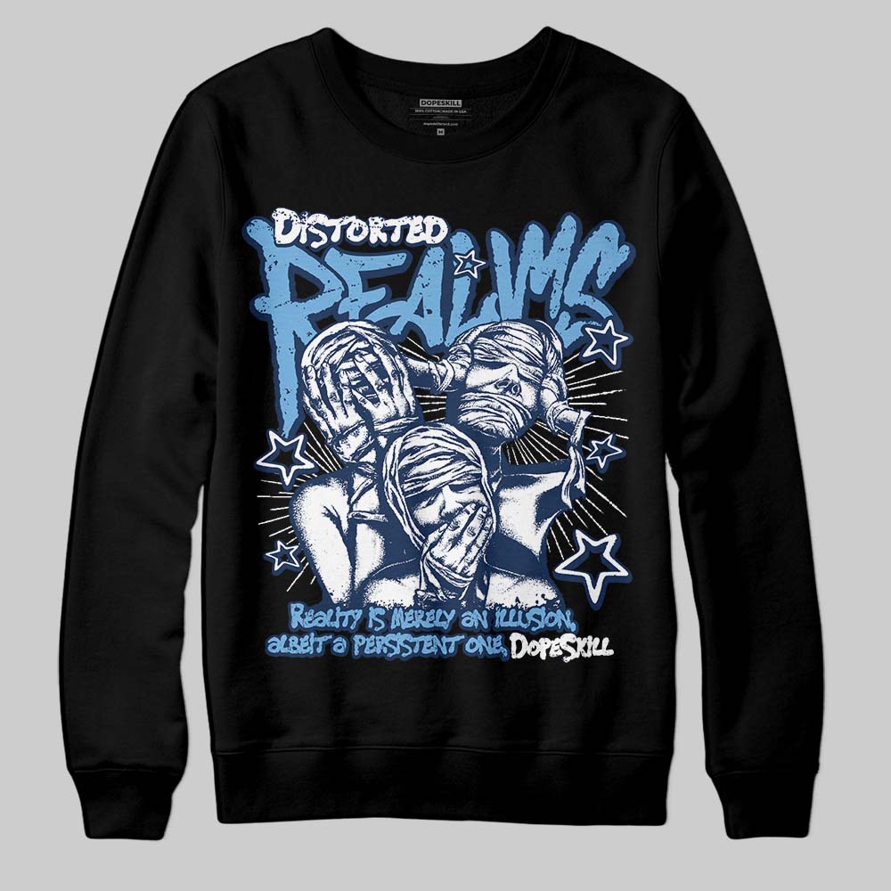 Summit White Navy 4s superstreetwear Sweatshirt Distorted Realms Graphic