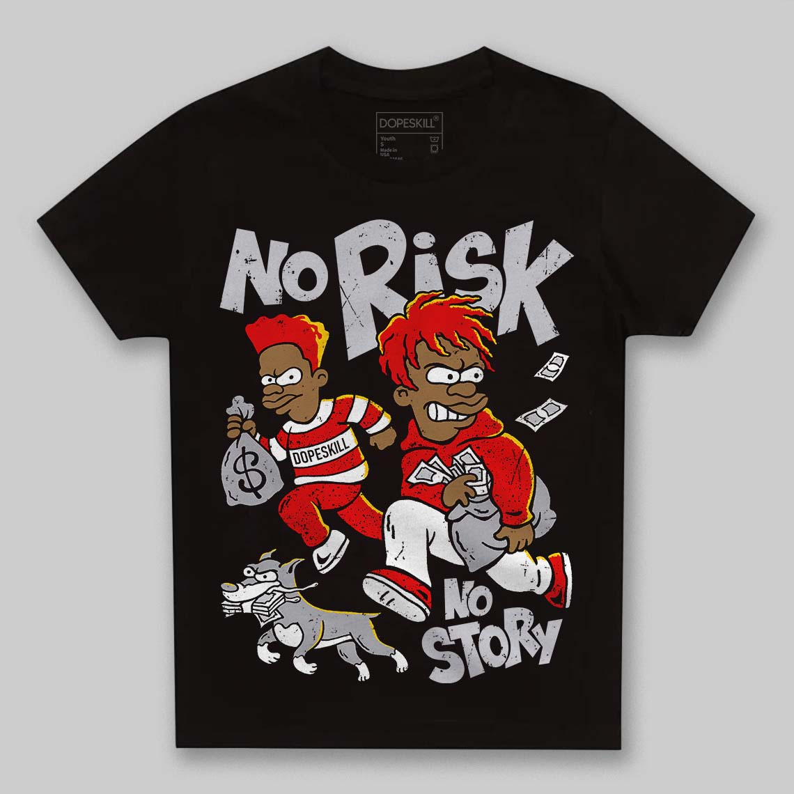Red Cement 4S superstreetwear Toddler Kids T-shirt No Risk No Story Graphic